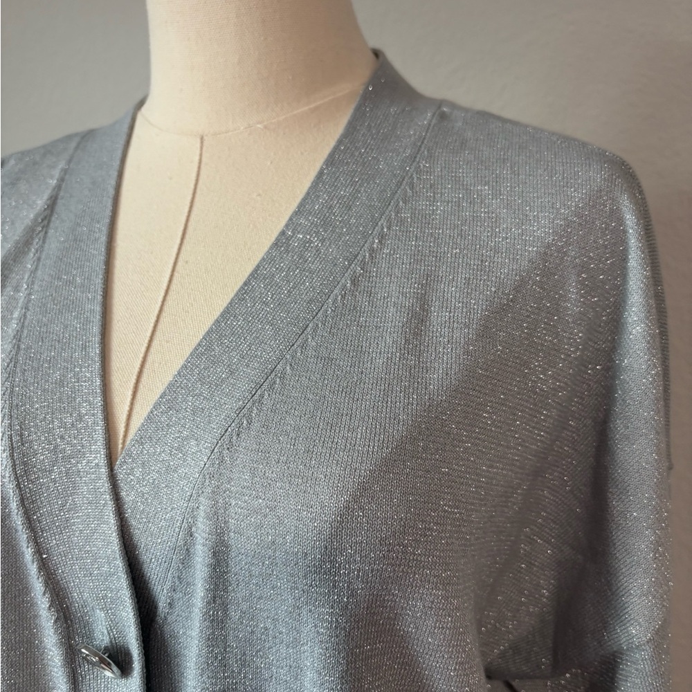 MICHAEL Michael Kors Shimmering Gray Cardigan